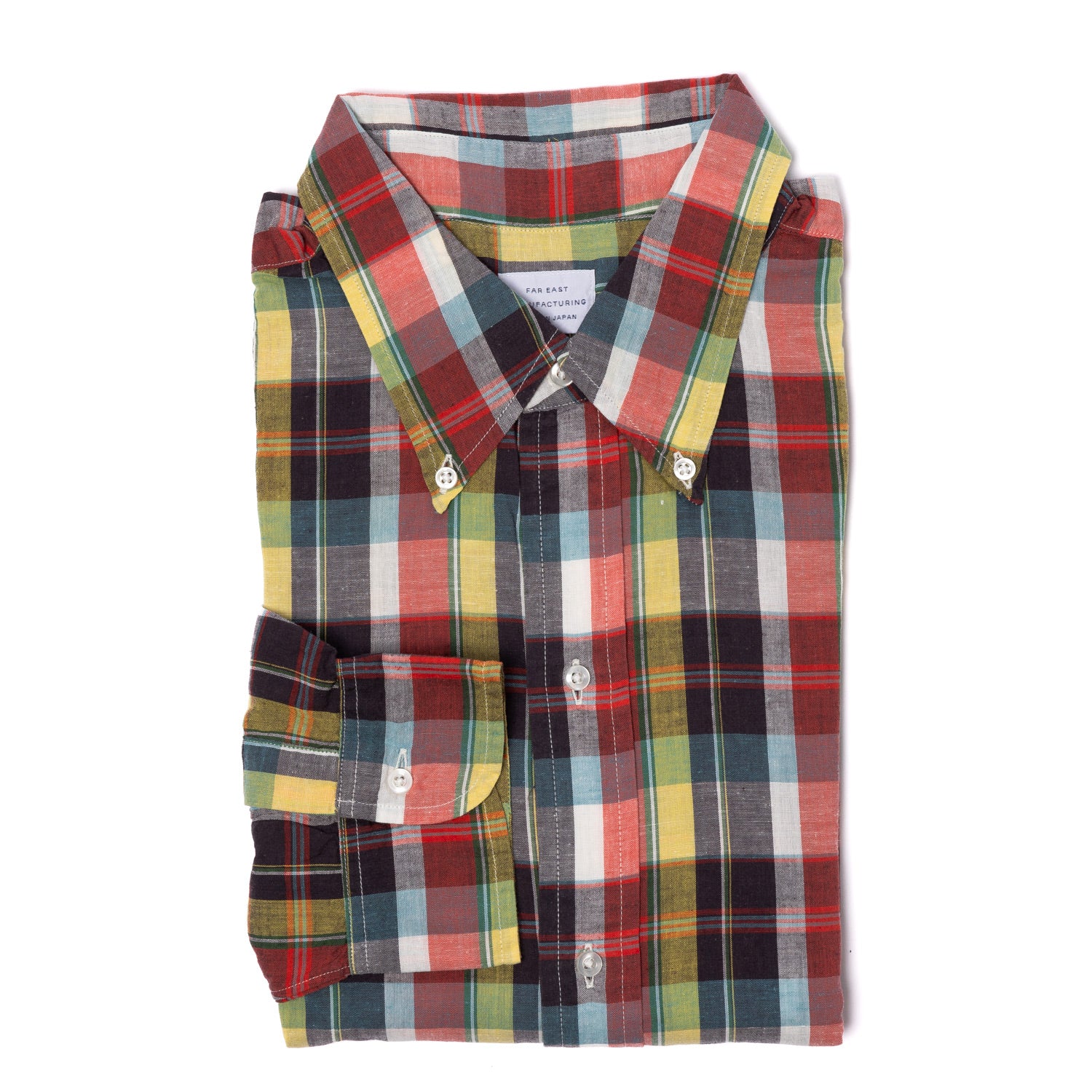 Button-Down Shirt "Japanese Madras" made from pure Cotton